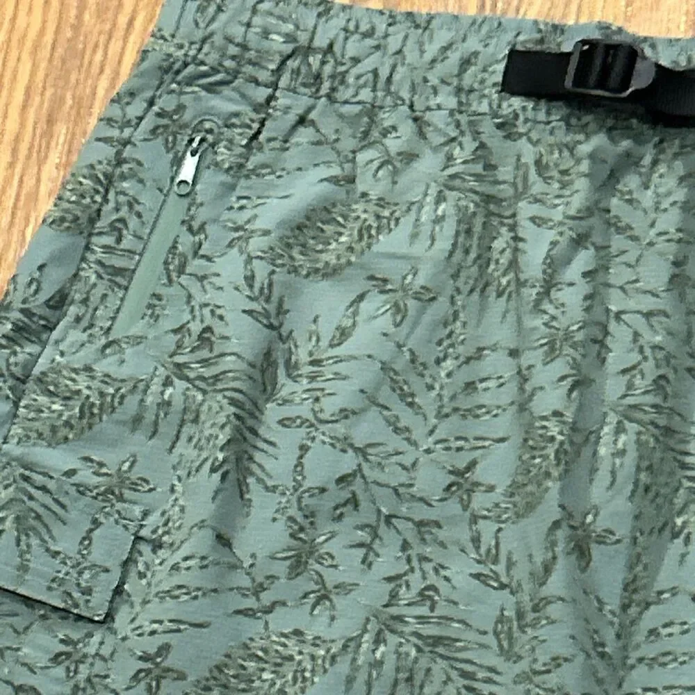 Aspen Skirt Womens Large Cargo Hiking Belted Outdoors Athletic Stretch Leaves - Picture 5 of 6